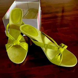 Worn once, heels are intact, shoes are pristine.